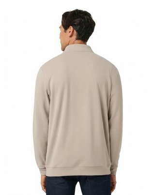 Travis Mathew Cloud herr tröja 1/4 zip, heather roasted cashew