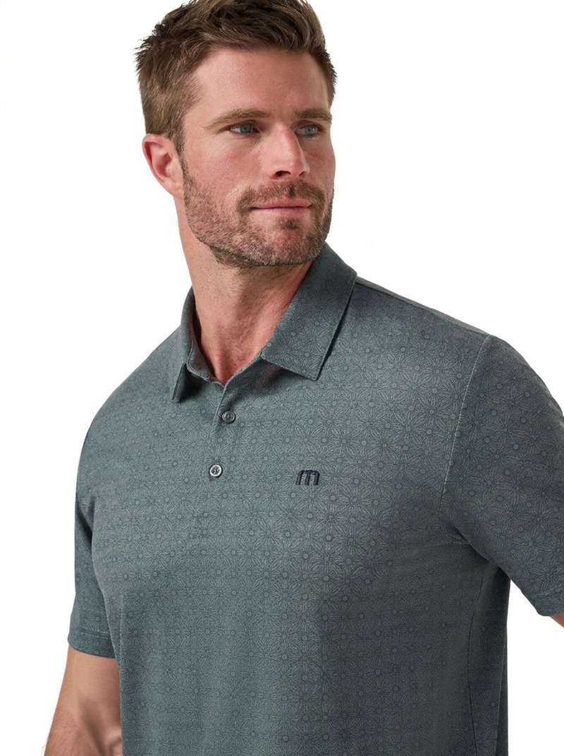 Travis Mathew Featherweight Trophy Ready herr polo, balsam green
