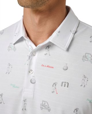 Travis Mathew On A Mission herr polo, vit