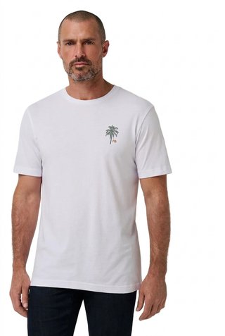 Travis Mathew Horizon Hideaway herr T-shirt, vit