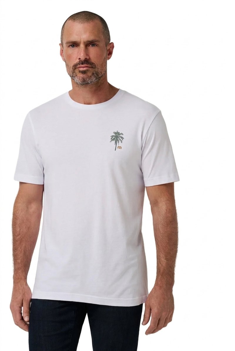 Travis Mathew Horizon Hideaway herr T-shirt, vit