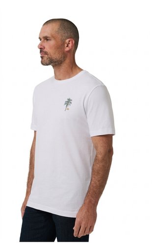 Travis Mathew Horizon Hideaway herr T-shirt, vit