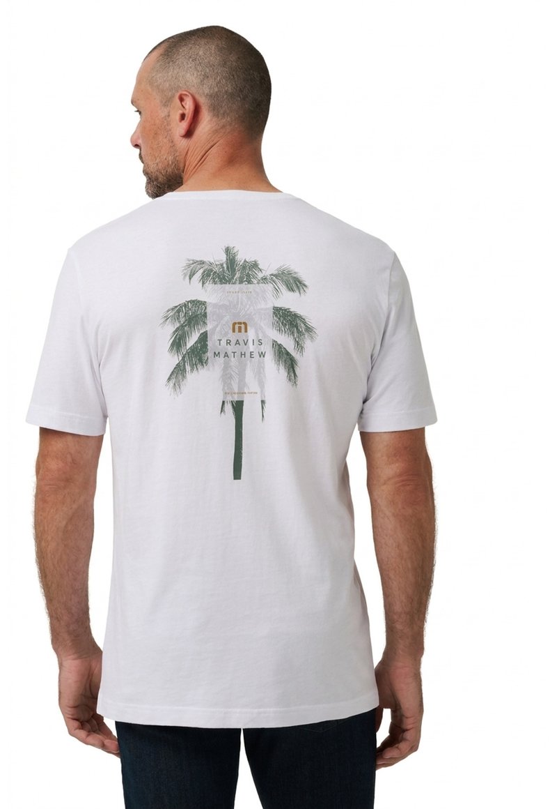 Travis Mathew Horizon Hideaway herr T-shirt, vit