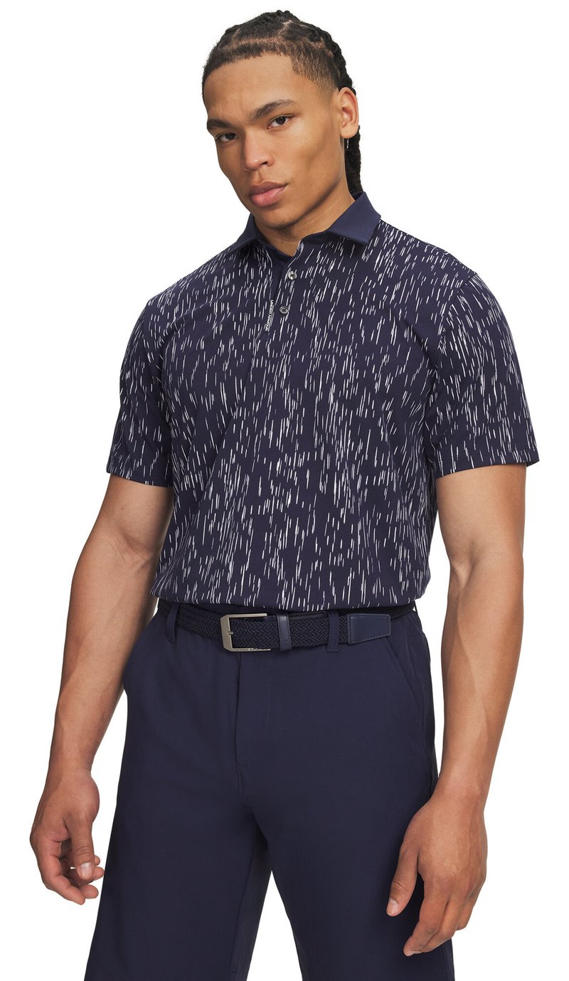 Under Armour ArmourDry Printed herr polo, midnight navy/vit