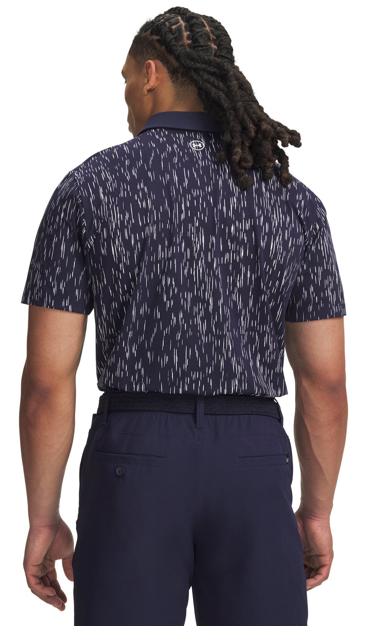 Under Armour ArmourDry Printed herr polo, midnight navy/vit