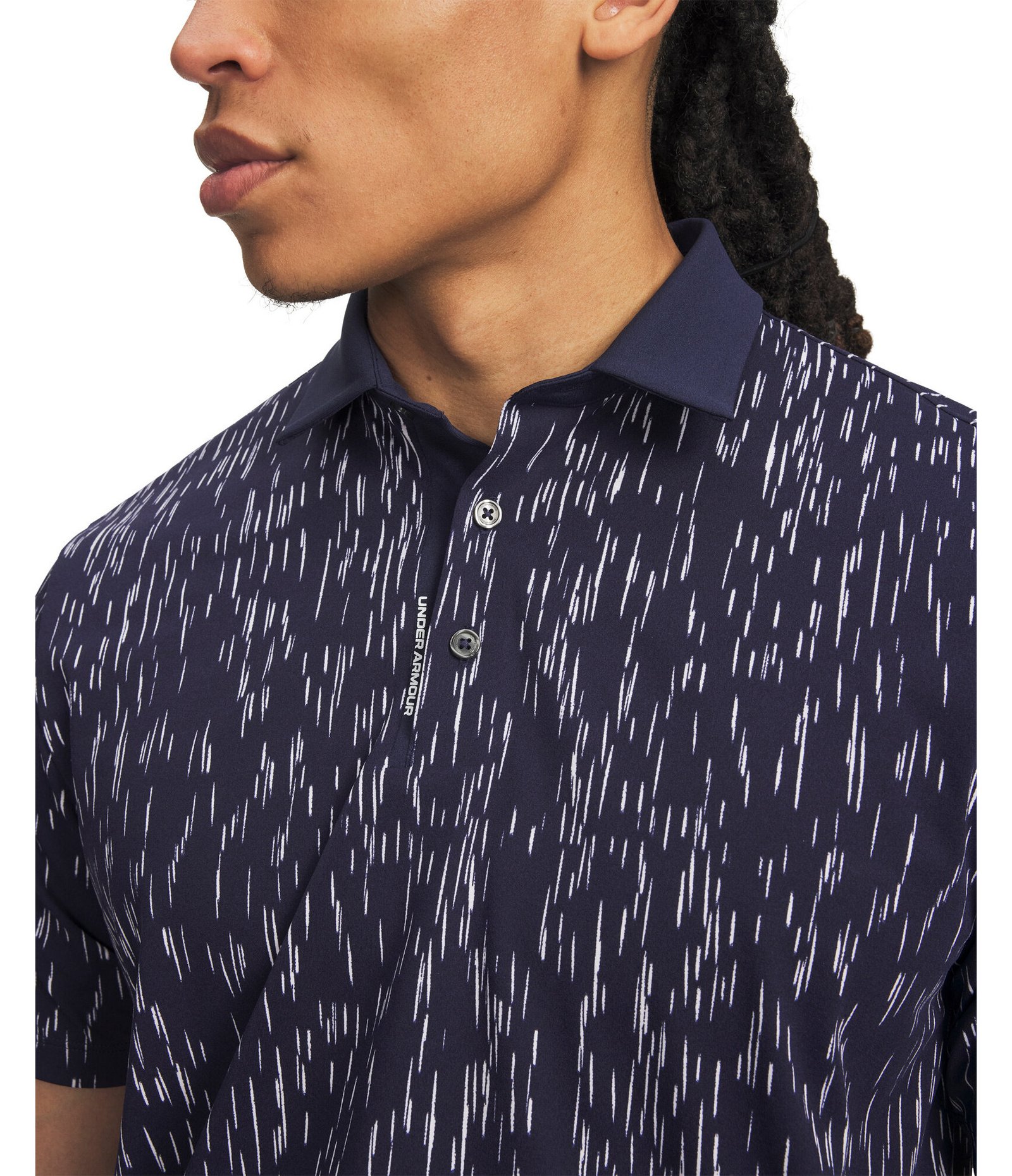 Under Armour ArmourDry Printed herr polo, midnight navy/vit