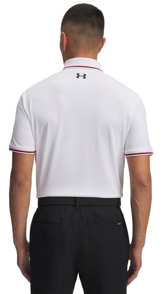 Under Armour Playoff 3.0 Rib herr polo, vit