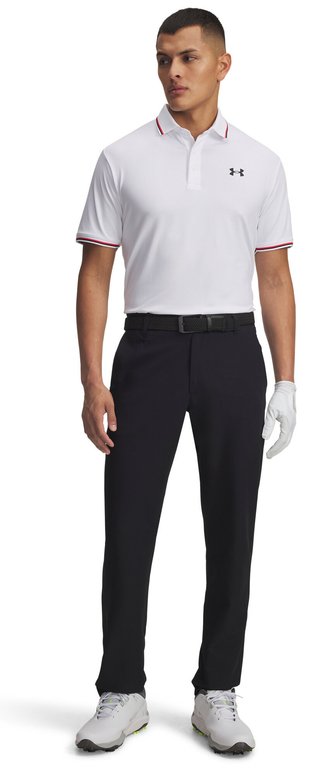 Under Armour Playoff 3.0 Rib herr polo, vit
