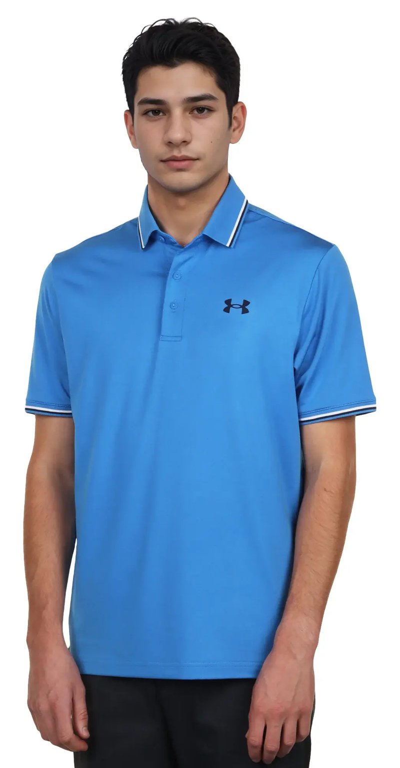 Under Armour Playoff 3.0 Rib herr polo, blue atlantis