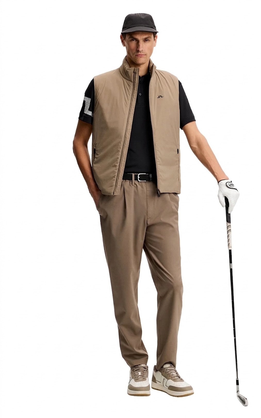 J.Lindeberg Heath herr polo, svart