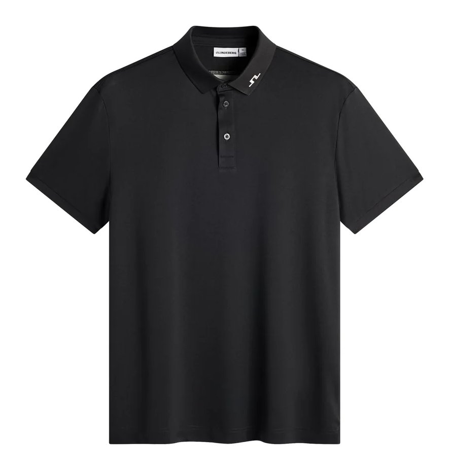 J.Lindeberg KV Print herr polo, svart