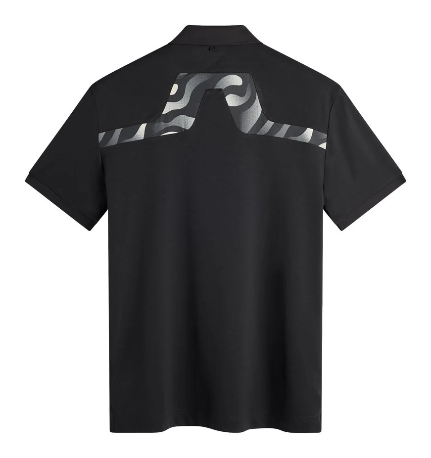 J.Lindeberg KV Print herr polo, svart