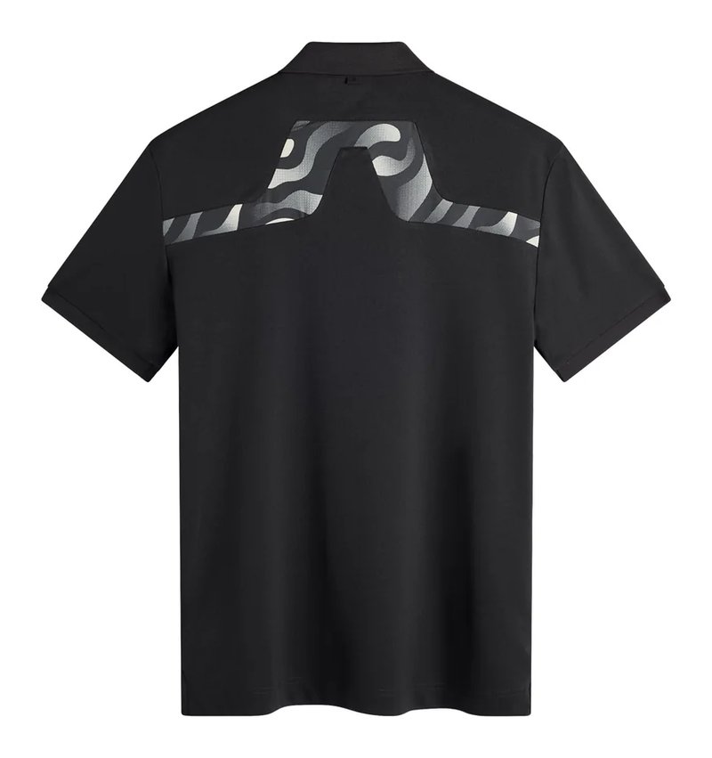 J.Lindeberg KV Print herr polo, svart