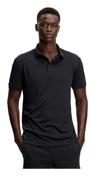 J.Lindeberg KV Print herr polo, svart