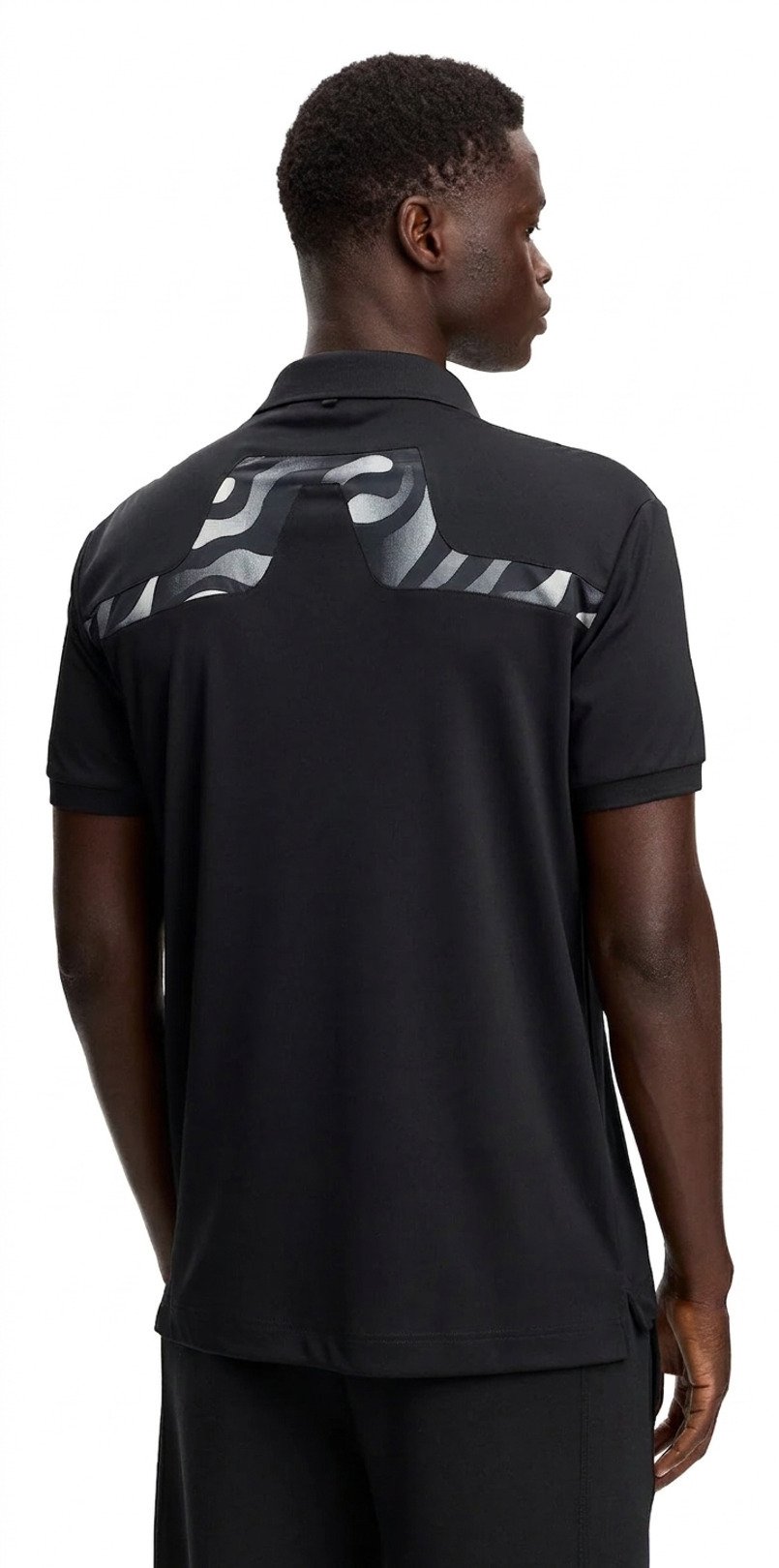 J.Lindeberg KV Print herr polo, svart