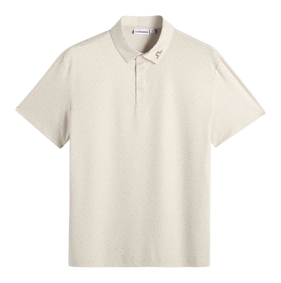 J.Lindeberg Tod Print herr polo, bias bridge micro moon brindle