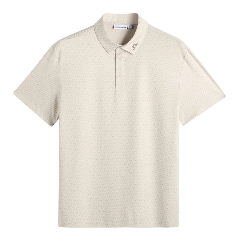 J.Lindeberg Tod Print herr polo, bias bridge micro moon brindle