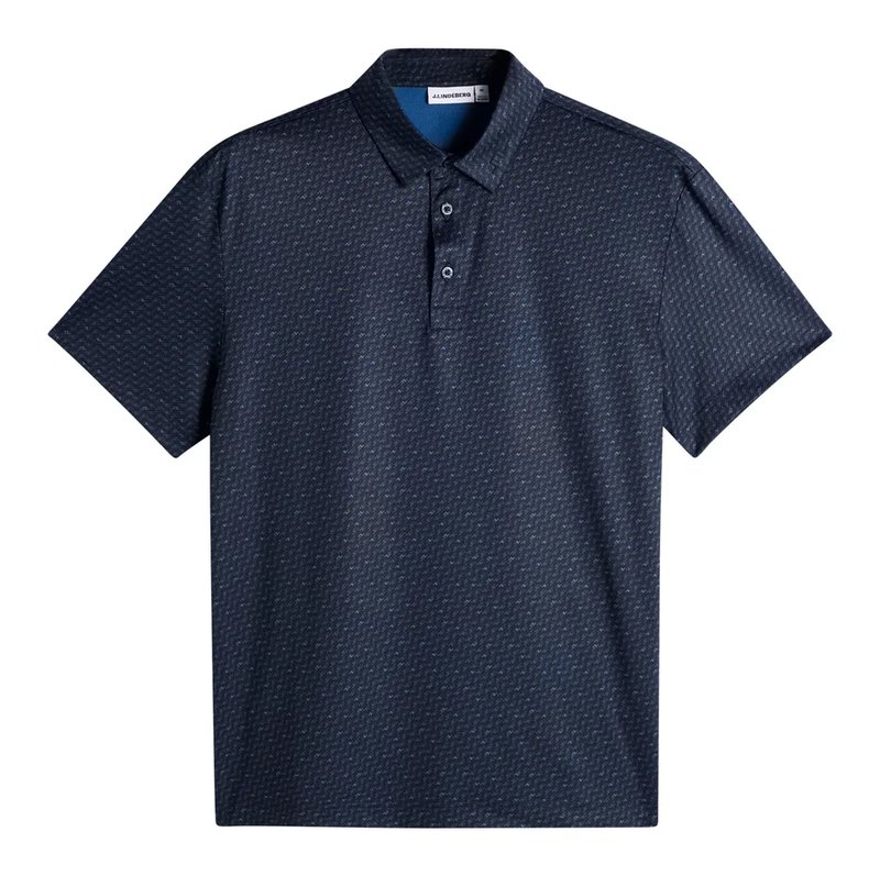 J.Lindeberg Tod Print herr polo, bias bridge micro navy set