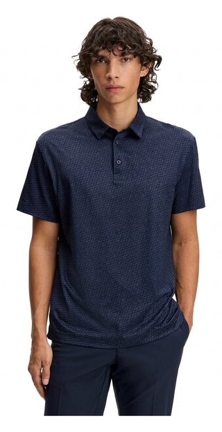 J.Lindeberg Tod Print herr polo, bias bridge micro navy set