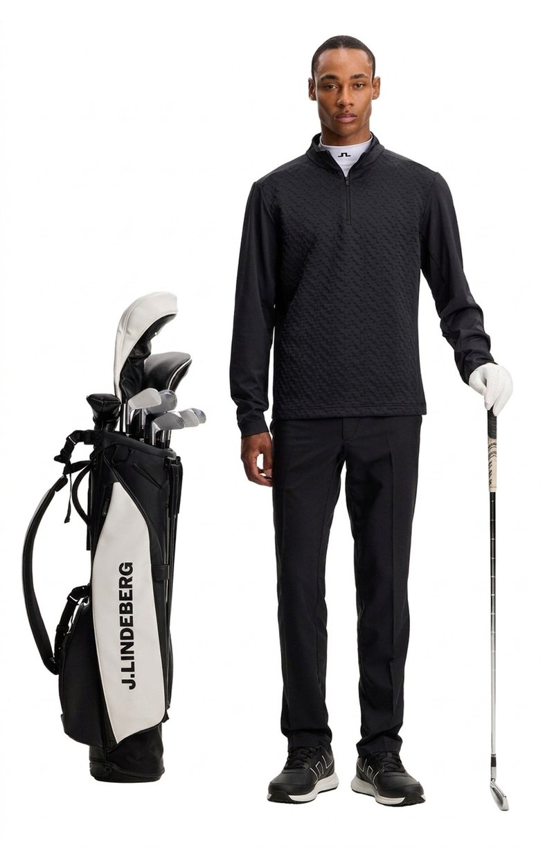 J.Lindeberg Lassy Quarter Zip Mid herr lager, svart