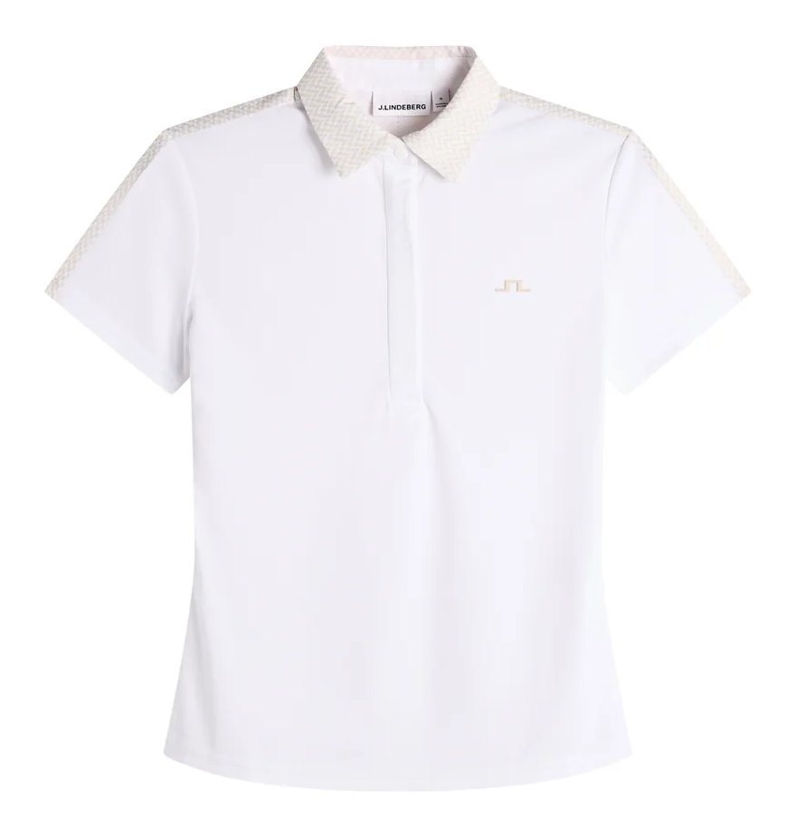 J.Lindeberg Cara Print dam polo, vit