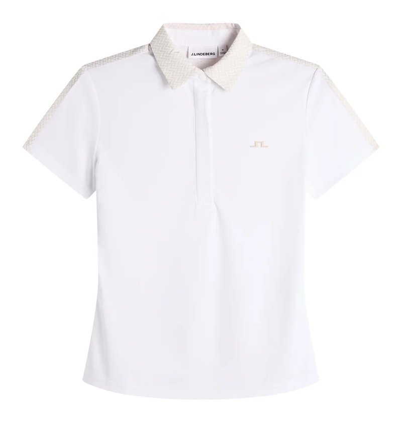 J.Lindeberg Cara Print dam polo, vit