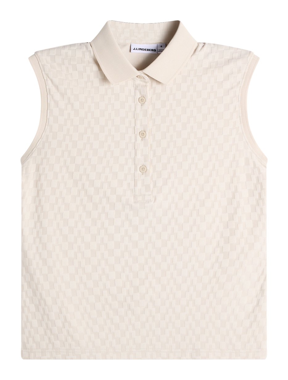J.Lindeberg Dani sleeveless dam polo, moonbeam