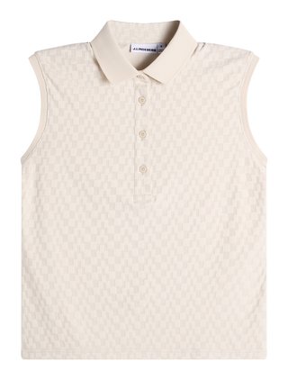 J.Lindeberg Dani sleeveless dam polo, moonbeam