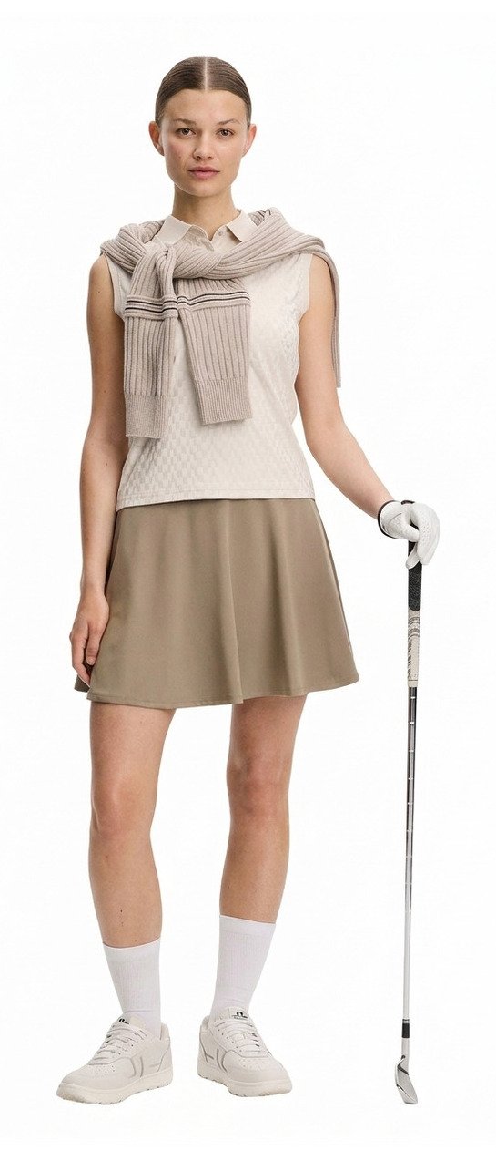 J.Lindeberg Dani sleeveless dam polo, moonbeam