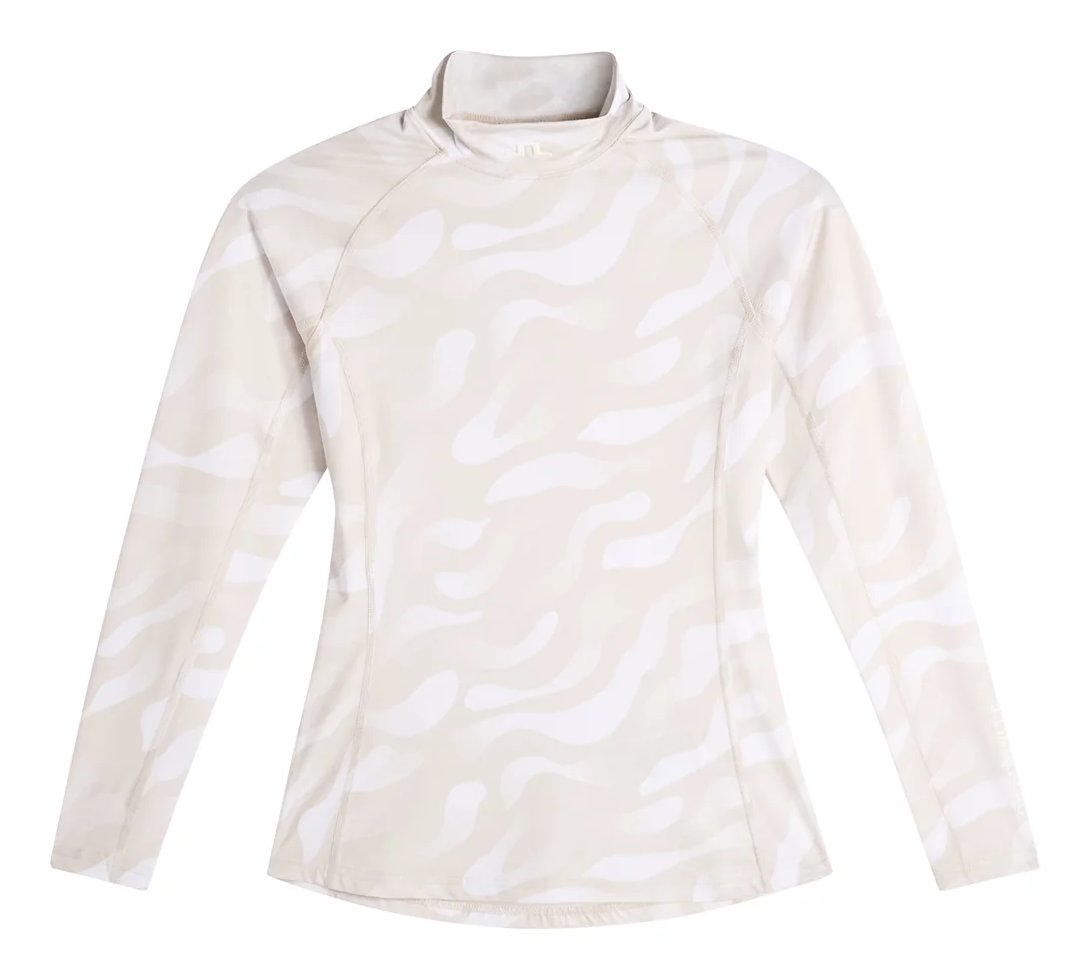 J.Lindeberg Ella Print Compression dam top, bunker fade moonbeam vit