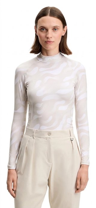 J.Lindeberg Ella Print Compression dam top, bunker fade moonbeam vit