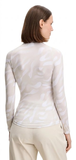 J.Lindeberg Ella Print Compression dam top, bunker fade moonbeam vit