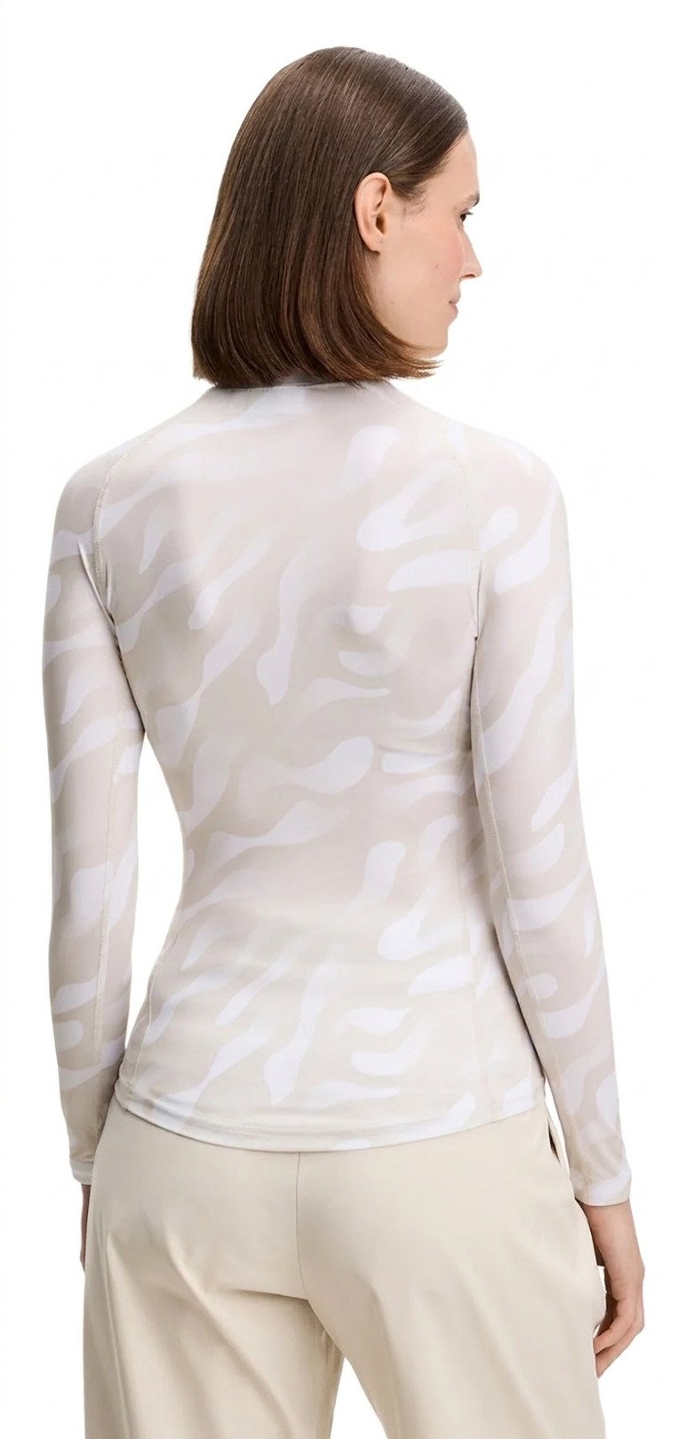 J.Lindeberg Ella Print Compression dam top, bunker fade moonbeam vit