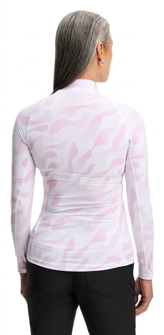 J.Lindeberg Ella Print Compression dam top, bunker fade white orchid