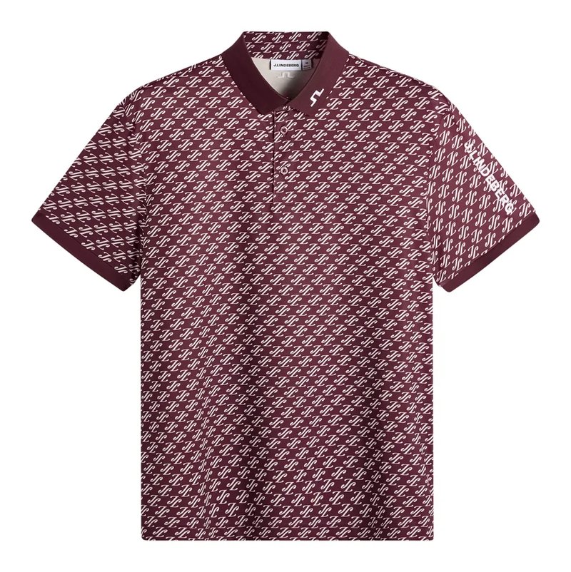 J.Lindeberg Tour Tech Print dam polo, cardi jacquard - winetasting