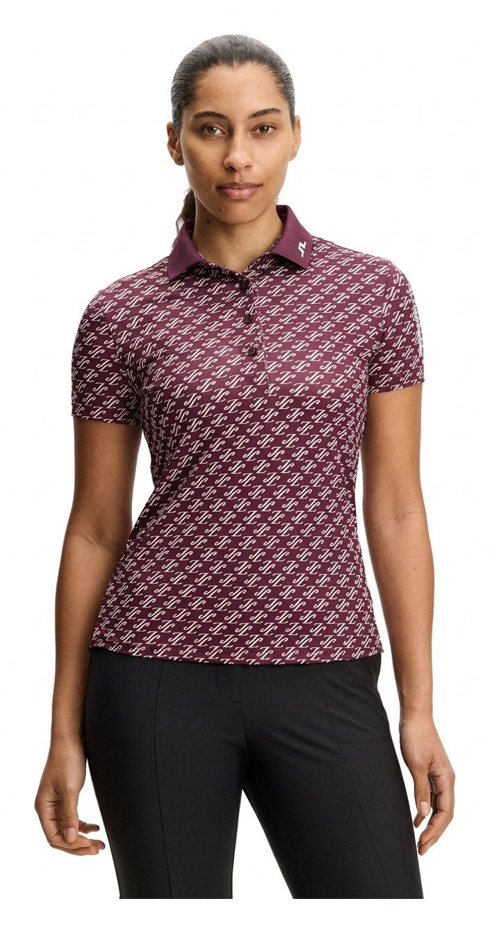 J.Lindeberg Tour Tech Print dam polo, cardi jacquard - winetasting
