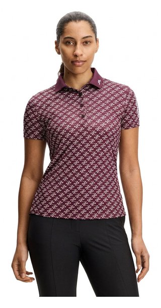 J.Lindeberg Tour Tech Print dam polo, cardi jacquard - winetasting