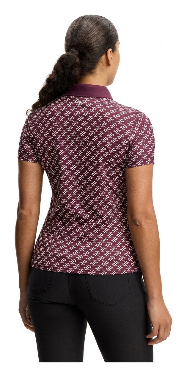 J.Lindeberg Tour Tech Print dam polo, cardi jacquard - winetasting