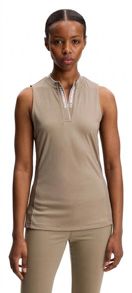 J.Lindeberg Leya Sleeveless dam polo, beige