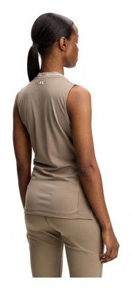 J.Lindeberg Leya Sleeveless dam polo, beige