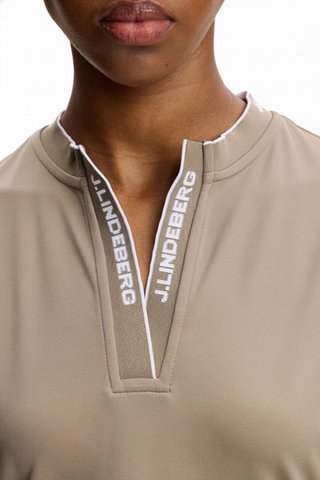 J.Lindeberg Leya Sleeveless dam polo, beige