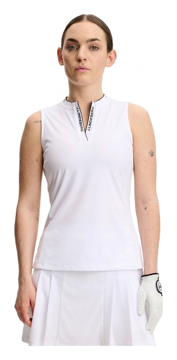 J.Lindeberg Leya Sleeveless dam polo, vit