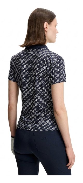 J.Lindeberg Tour Tech Print dam polo, cardi jacquard - JL Navy