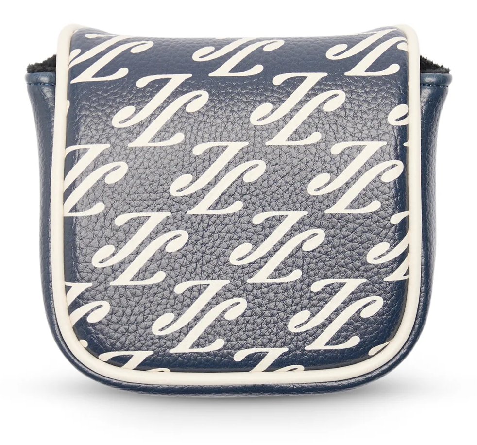 J.Lindeberg Mallet Print Putter headcover, cardi ligature navy