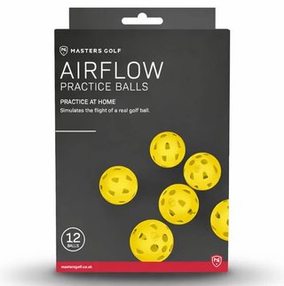 Masters Golf Airflow XP övningsgolfbollar (12-pack), gula