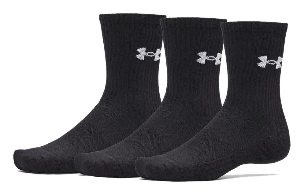 Under Armour UA Performance Cotton unisex strumpor (3-pack), ultimate black