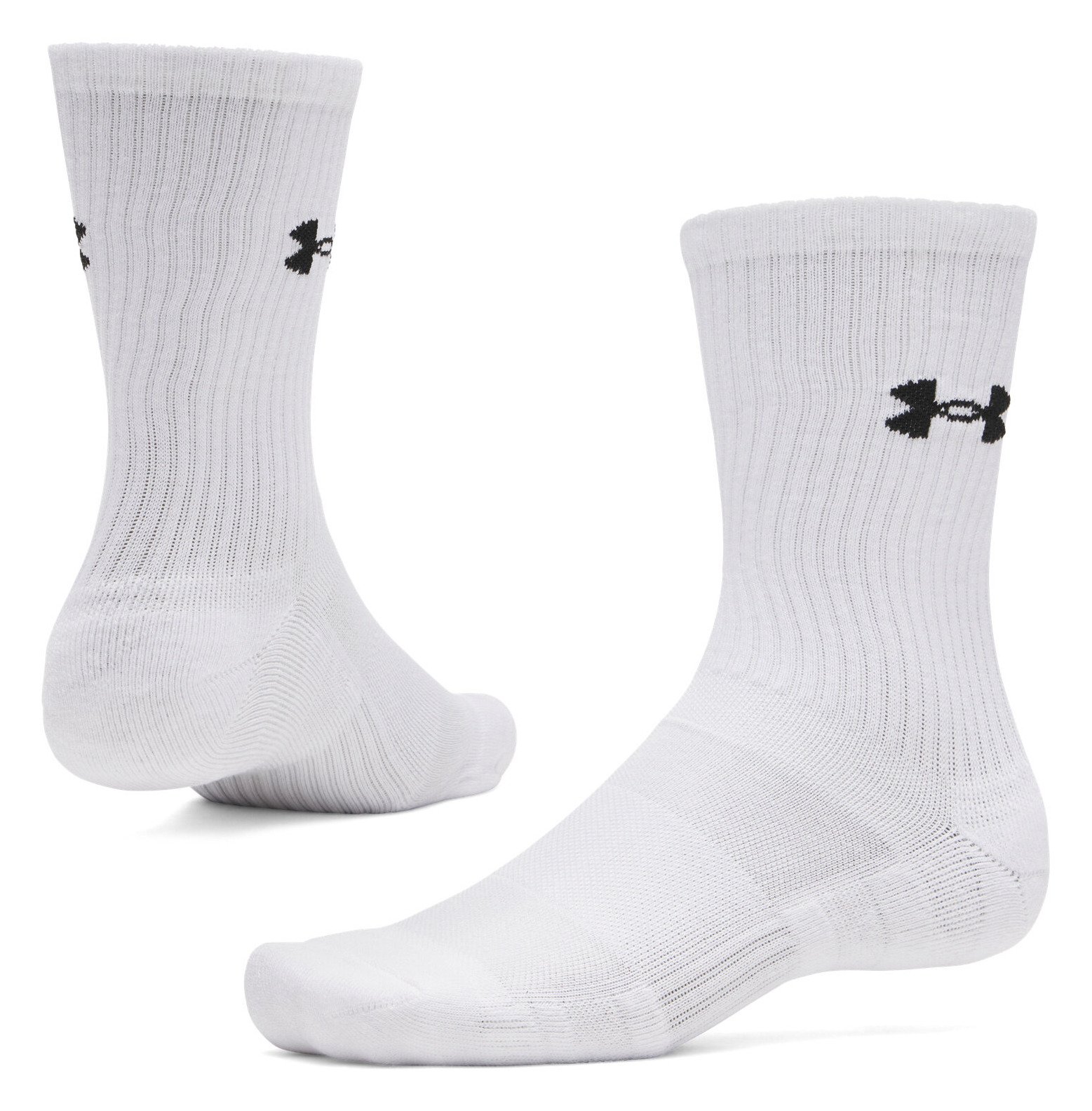 Under Armour UA Performance Cotton unisex strumpor (3-pack), vit