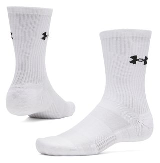 Under Armour UA Performance Cotton unisex strumpor (3-pack), vit