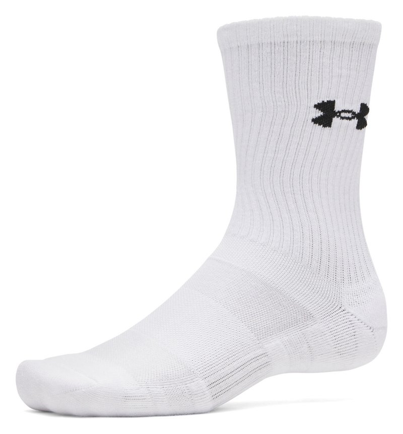 Under Armour UA Performance Cotton unisex strumpor (3-pack), vit