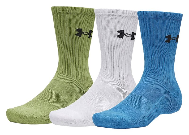 Under Armour UA Performance Cotton unisex strumpor (3-pack), aegean blue